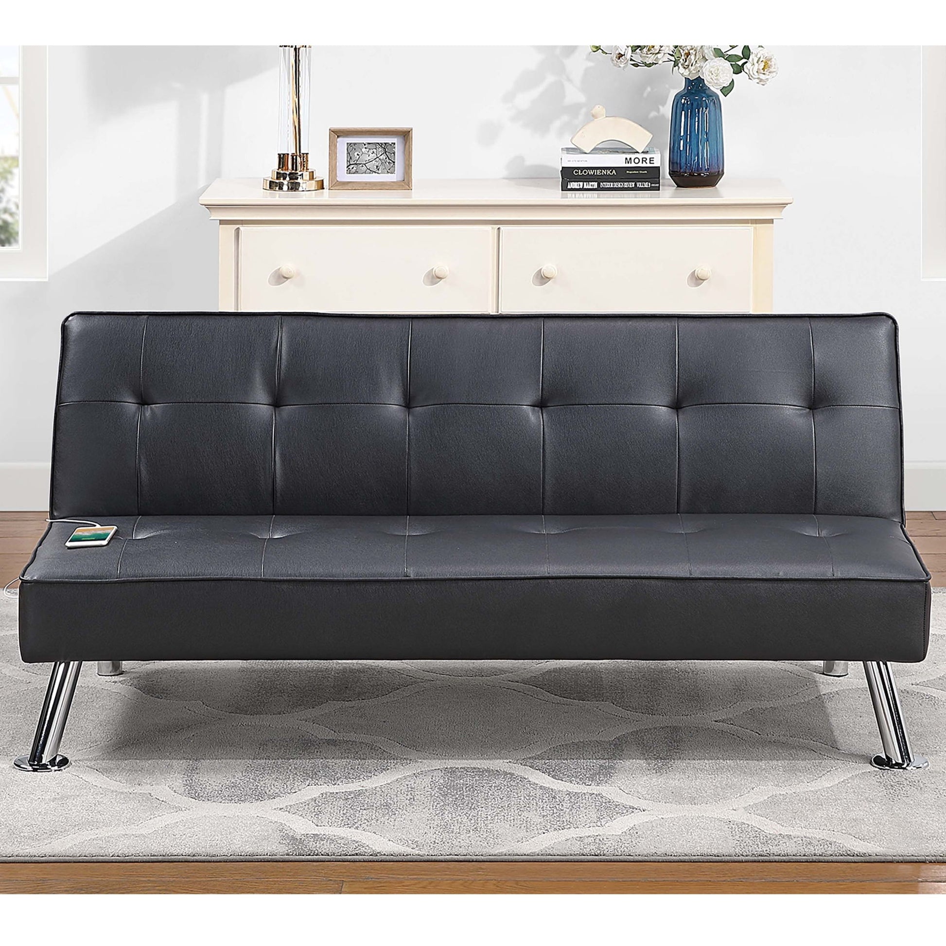 Tufted Sofa With USB Port For Living Room Home Essentials