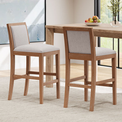 Upholstered Barstools (Set of 2) Noble House