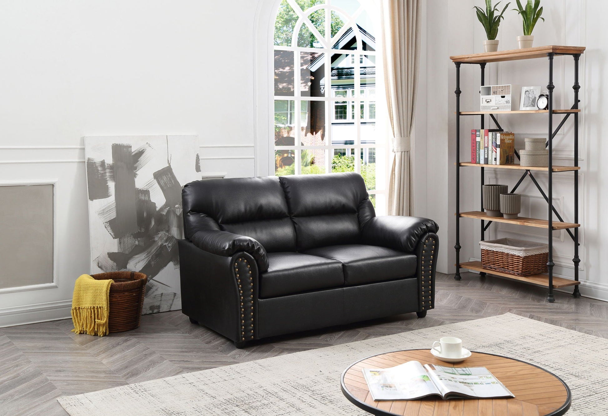 Chic Padded Love Seat For Modern Living - Black Glory Furniture