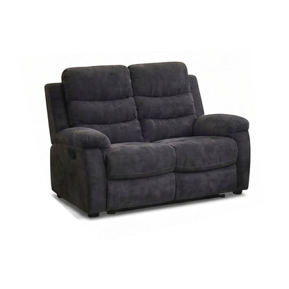 2 Seat Manual Recliner Loveseat With 150° Deep Recline, For Small Living Spaces - Dark Gray Home Essentials