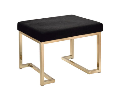Boice - Ottoman - Black / Champagne Acme