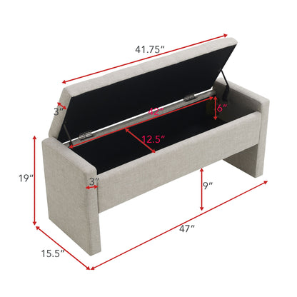 Modern Upholstered Large Bed End Bench With Storage - Snoozhouse