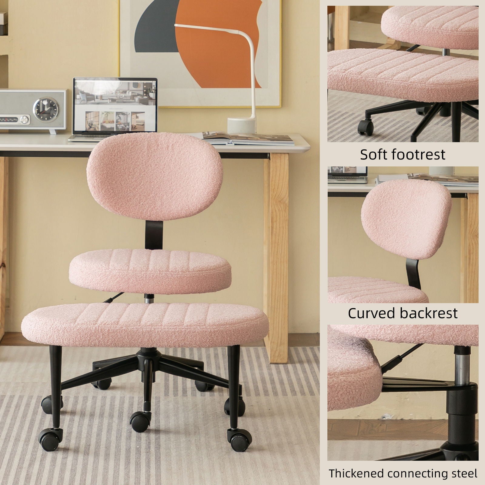 Ergonomic Cross Legged Office Chair With Back Support Home Essentials
