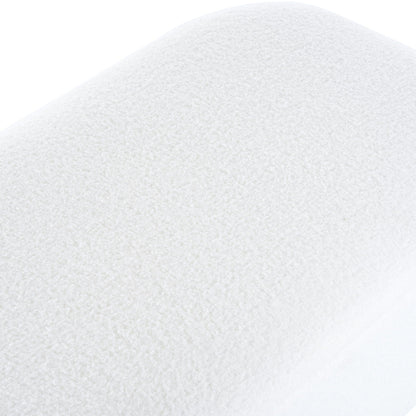Modern Elegant Ottoman With Spacious Storage Function With Metal Feet - White / Black Noble House