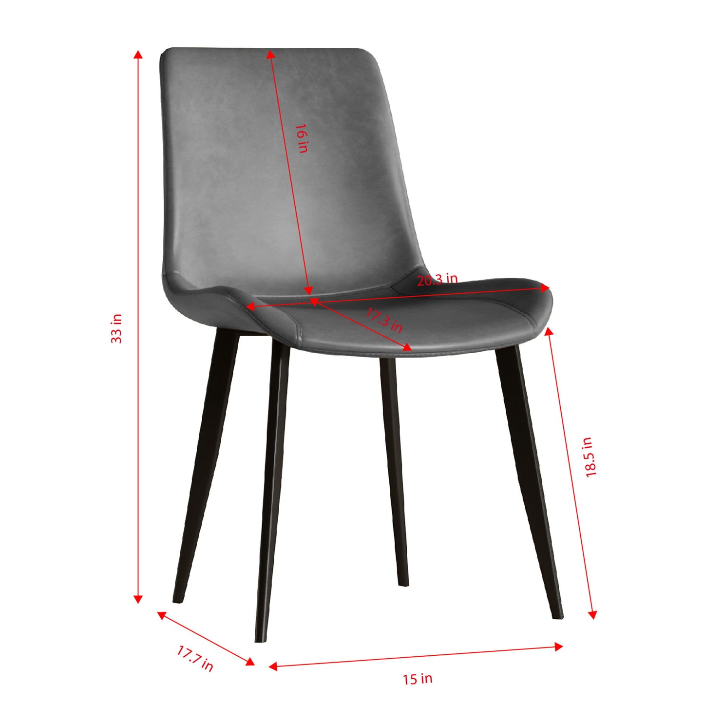 Modern Dining Chairs Ergonomic Design For Kitchen (Set of 4) Home Essentials