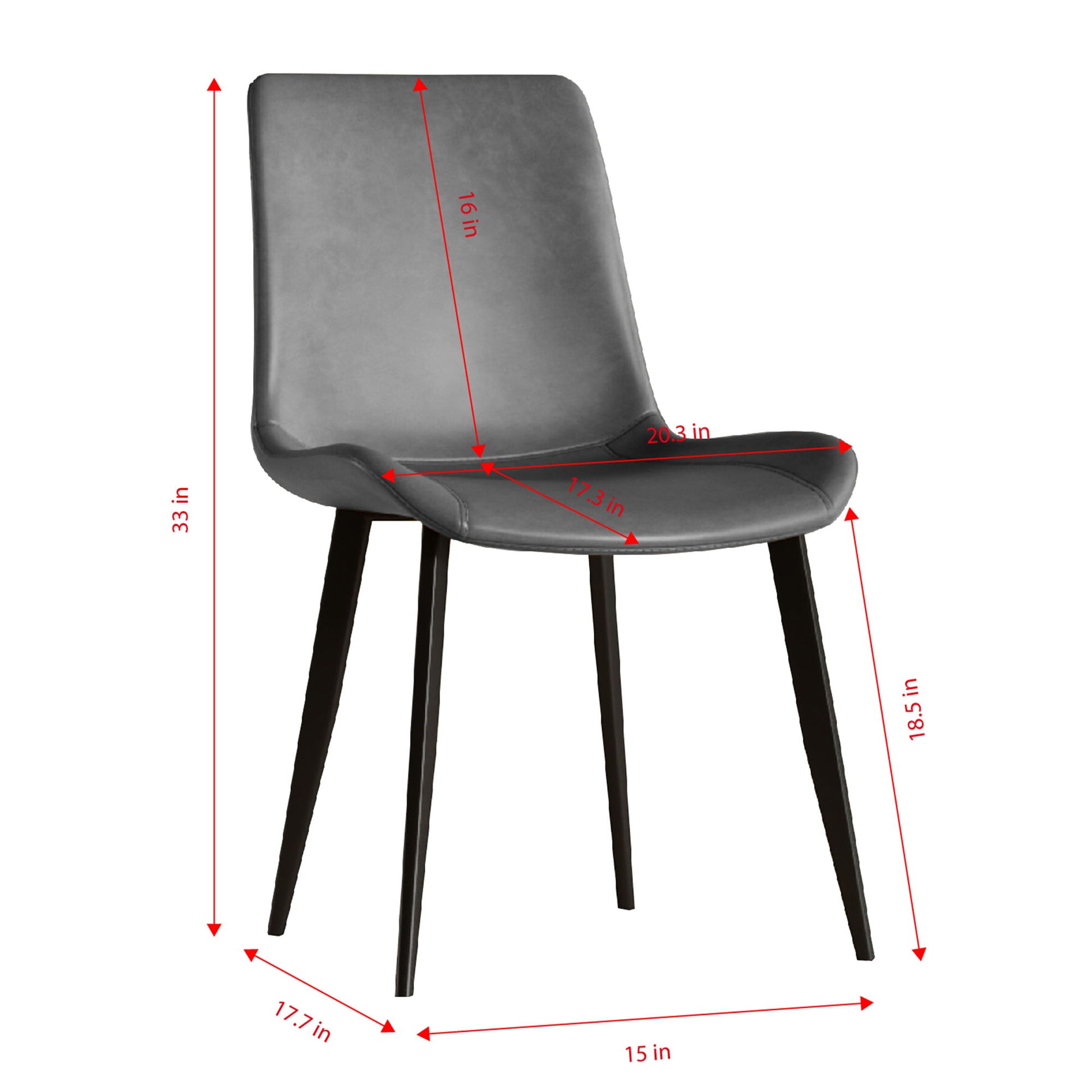 Modern Dining Chairs Ergonomic Design For Kitchen (Set of 4) Home Essentials