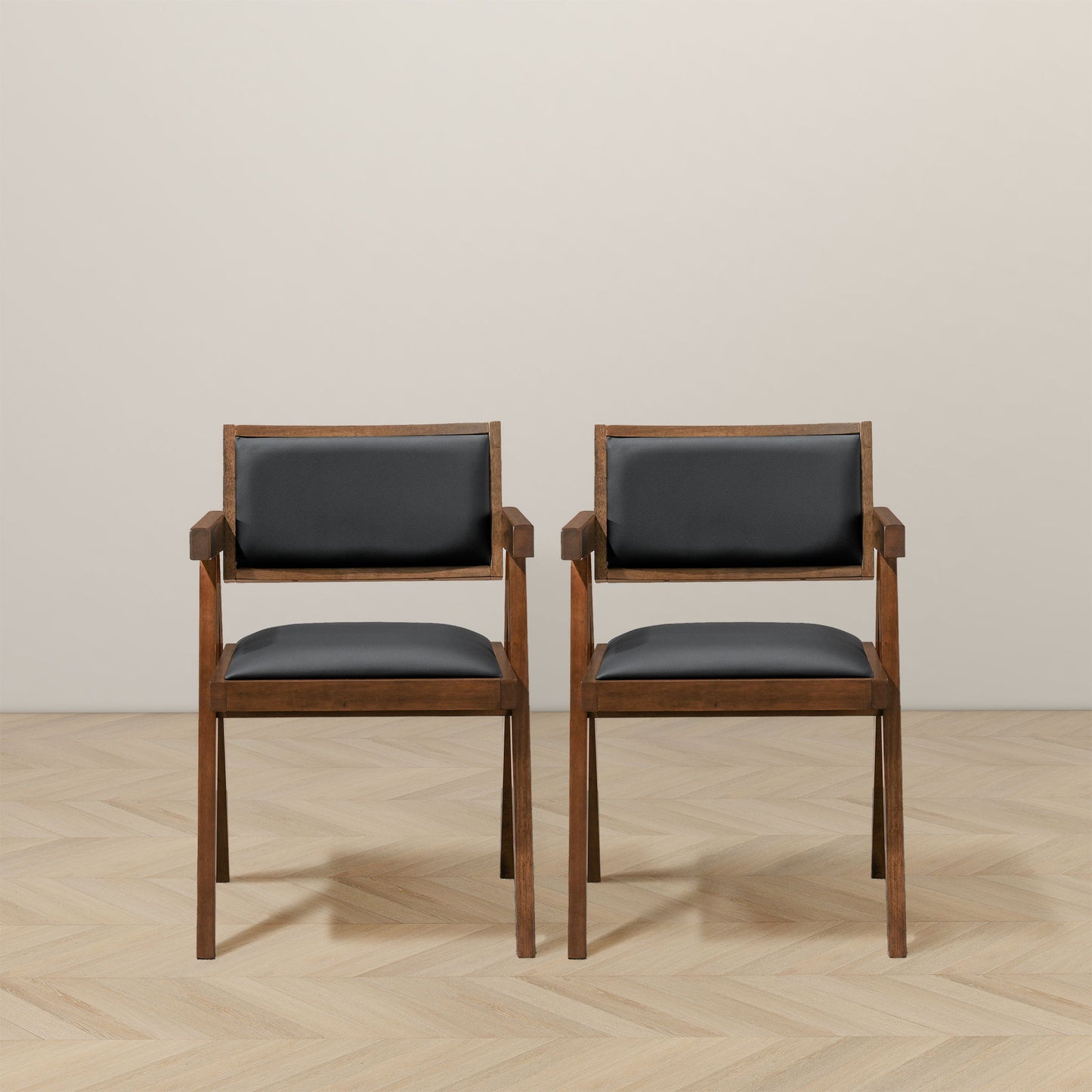 Athena - Dining Chair (Set of 2) - Black / Brown Ashcroft Furniture