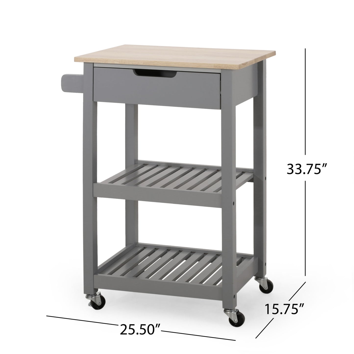 Tattnall - Kitchen Cart With Wheels Noble House