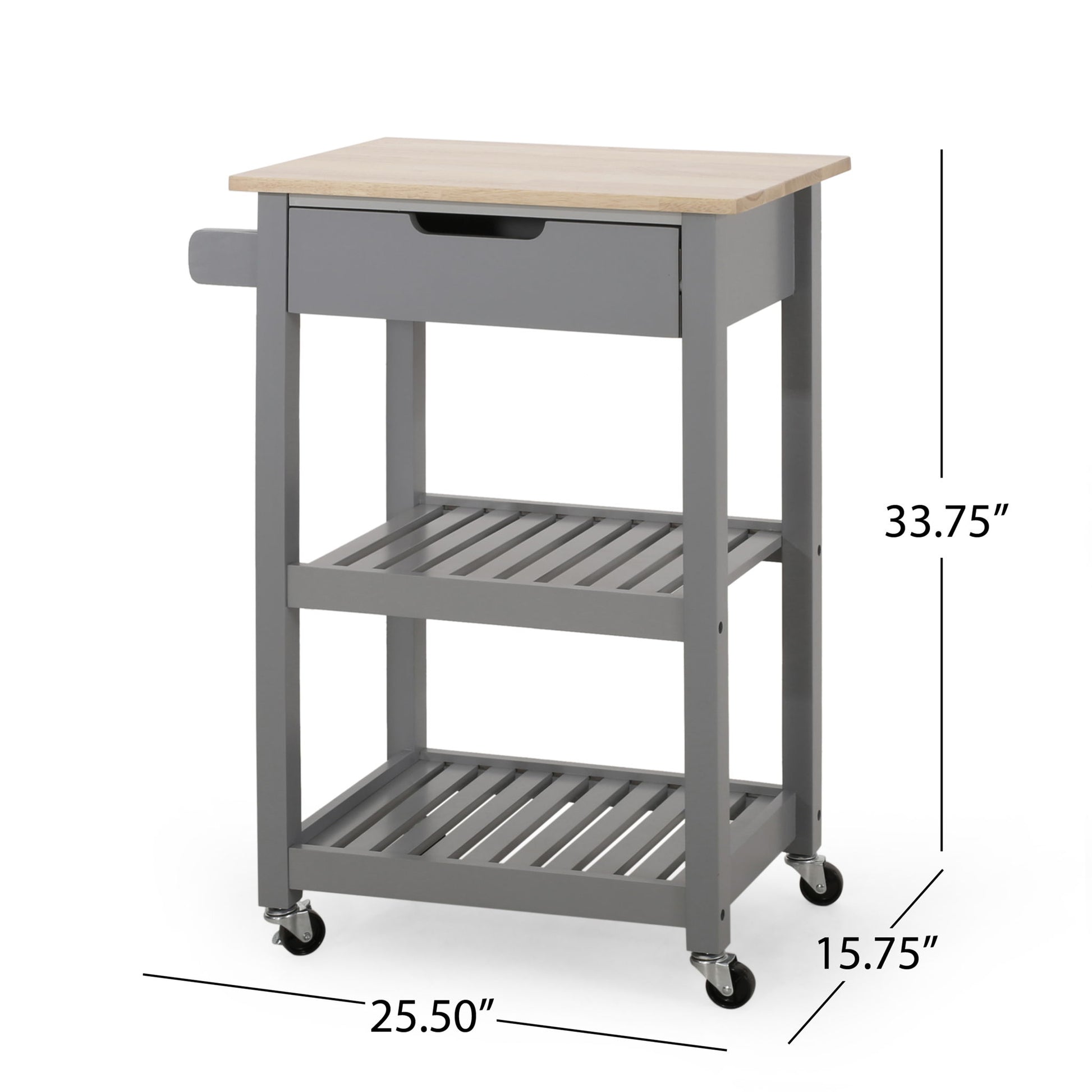 Tattnall - Kitchen Cart With Wheels Noble House