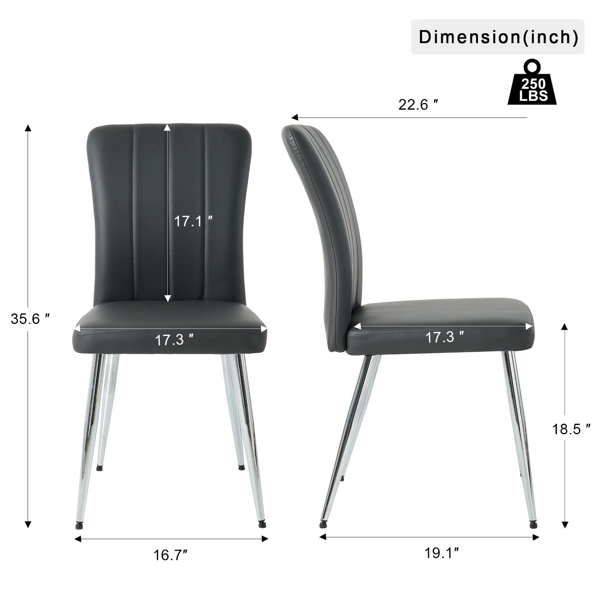 Modern Dining Chair With Electroplated Metal Legs (Set of 4) Home Essentials
