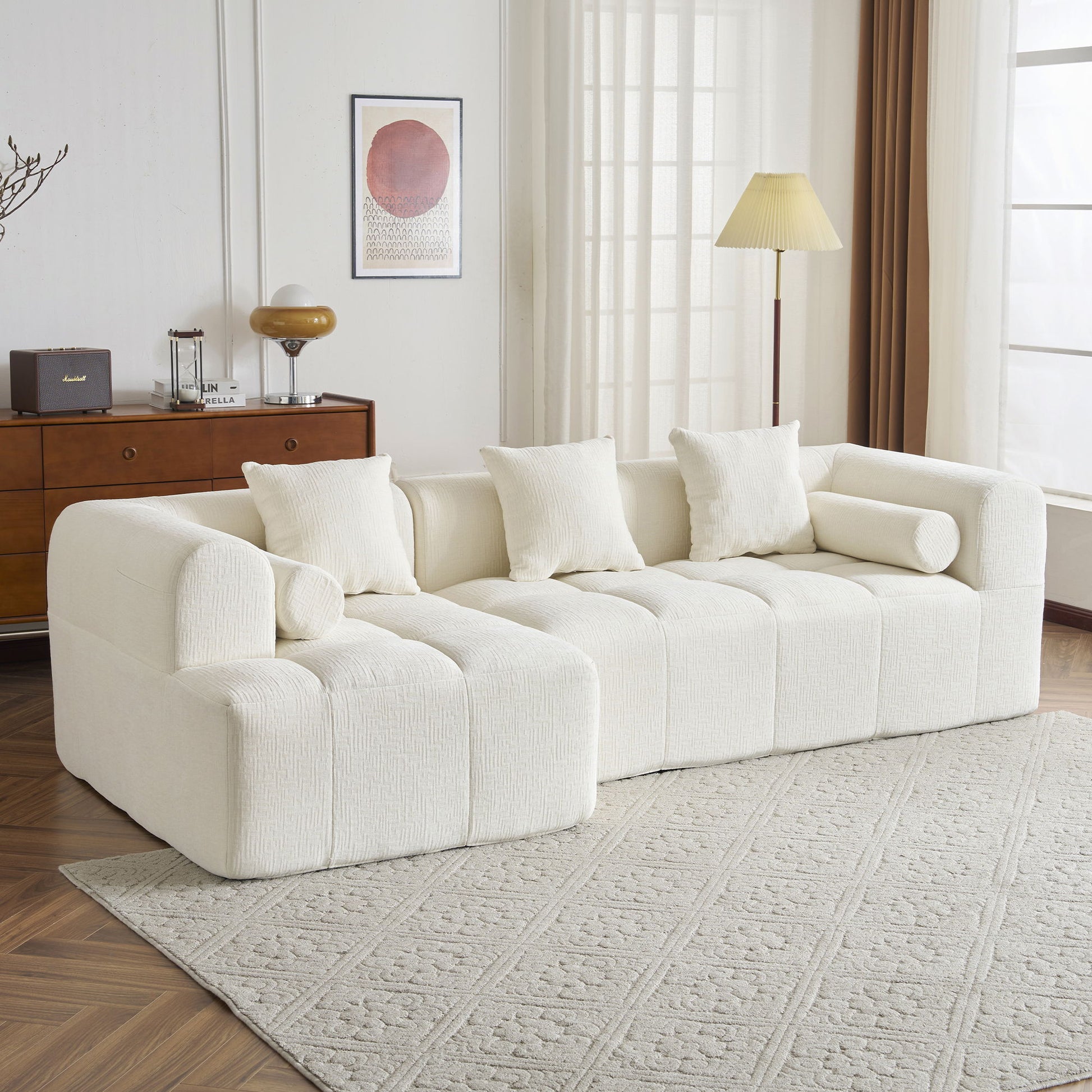 Sectional Free Combined Sofa With 2 Side Pockets Hearth and Haven