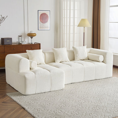 Sectional Free Combined Sofa With 2 Side Pockets Hearth and Haven