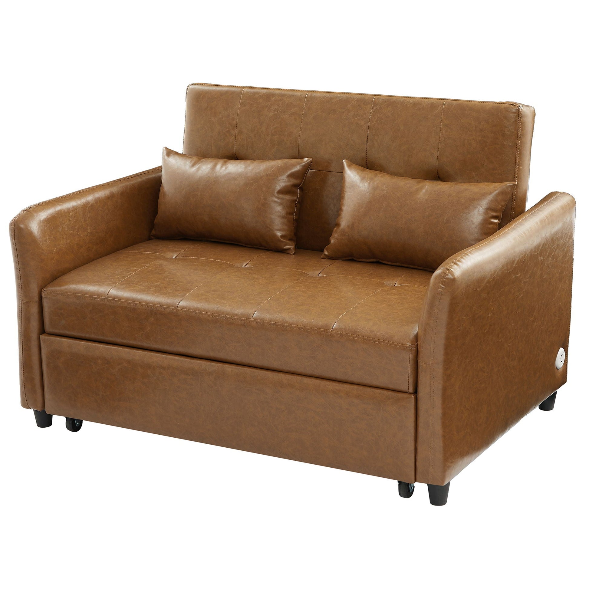 Convertible Sleeper Bed, Adjustable Oversized Armchair With 3 USB Ports Hearth and Haven