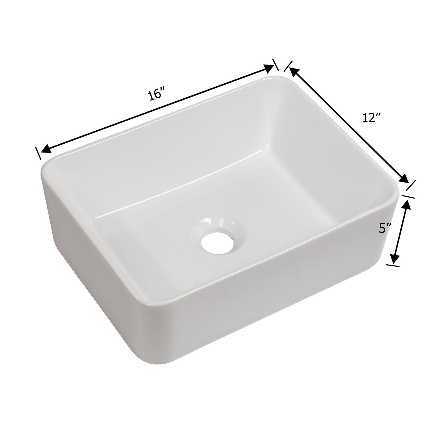 Sleek Ceramic Rectangular Vessel Bathroom Sink Daily Nest