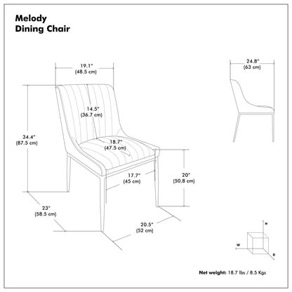Melody - Versatile Upholstered Dining Chair (Set of 2) Simpli-Home