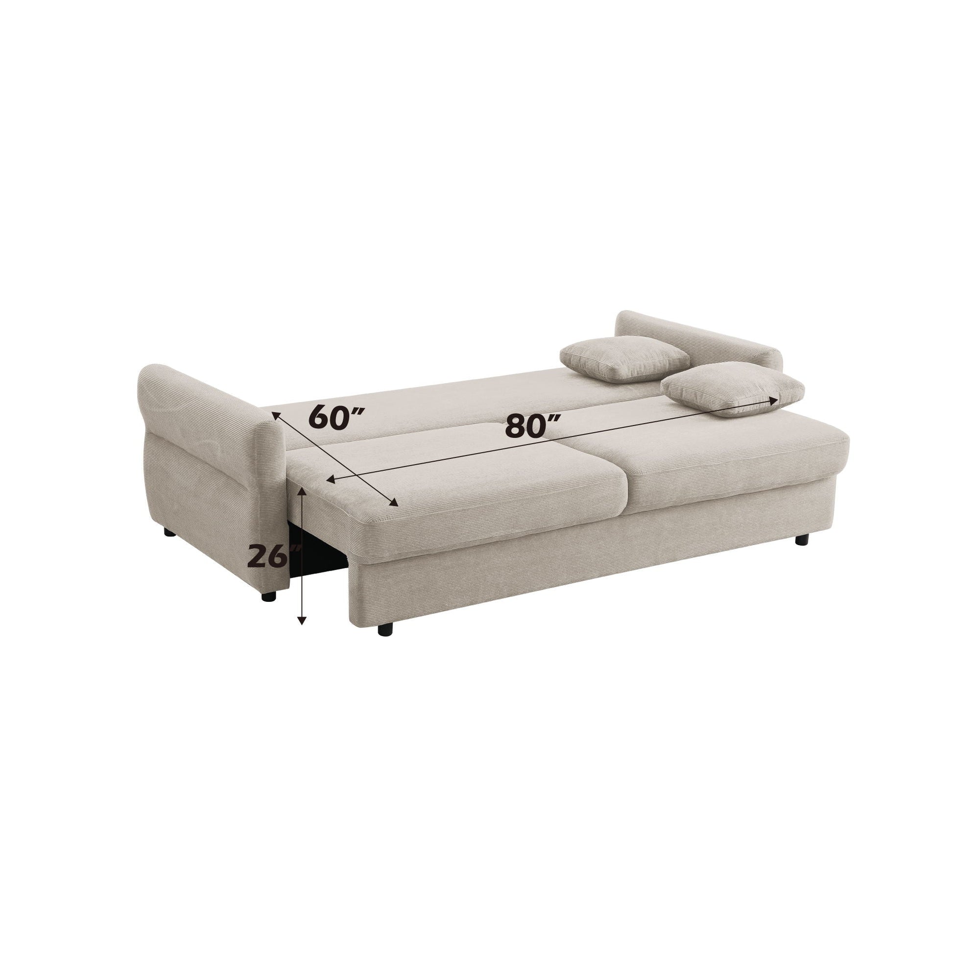 Haran - Pull Out Sleeper Sofa With Storage Acme