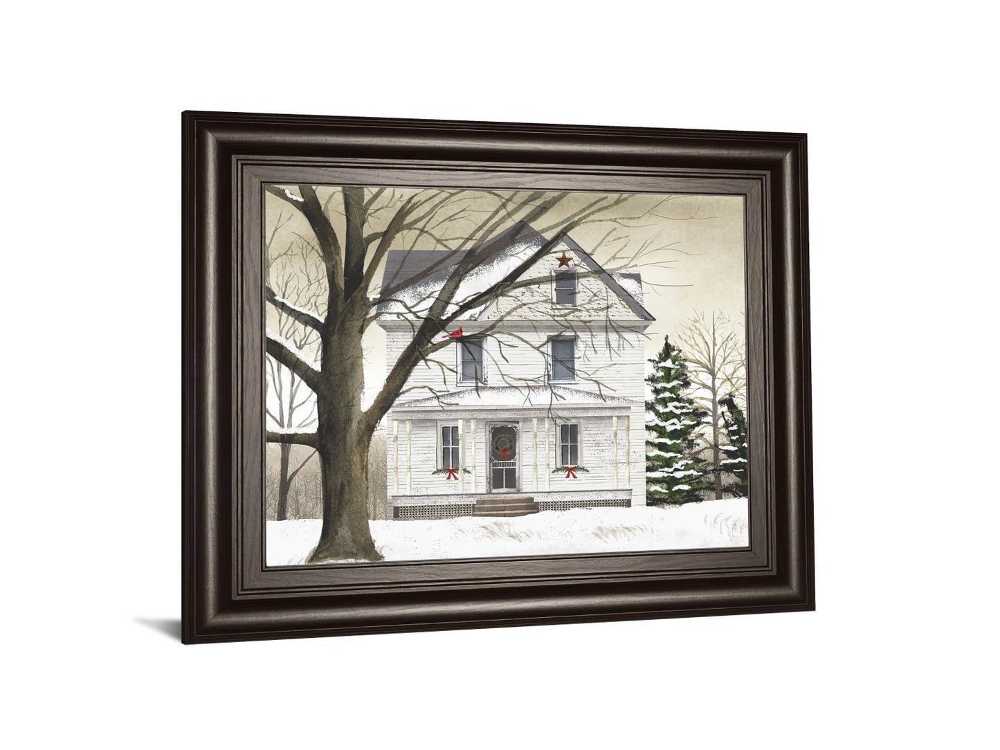 Winter Porch By Billy Jacobs - Framed Print Wall Art - White