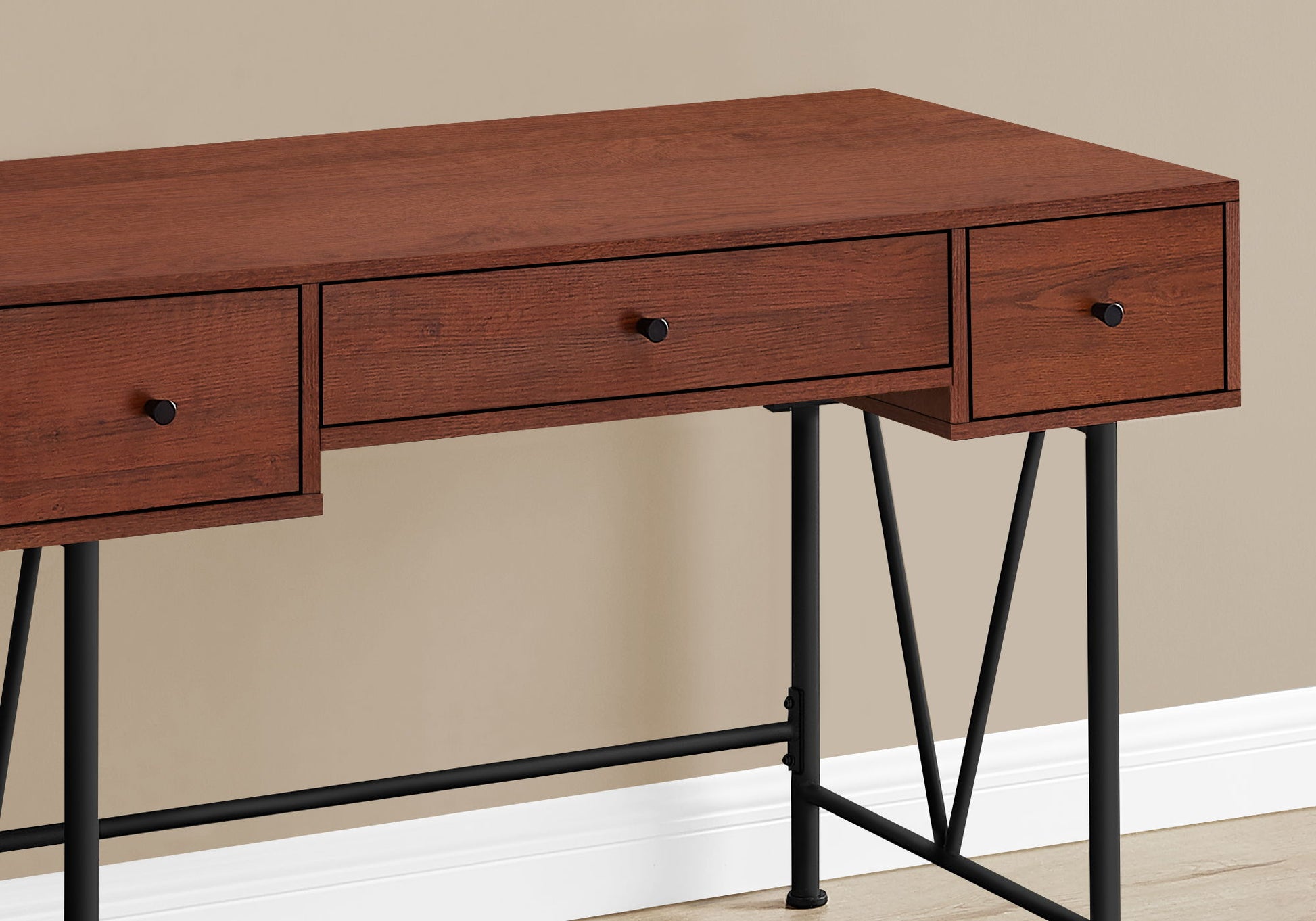 Computer Desk For Home Office, Stylish Design, Storage Drawers, Transitional 8th Street