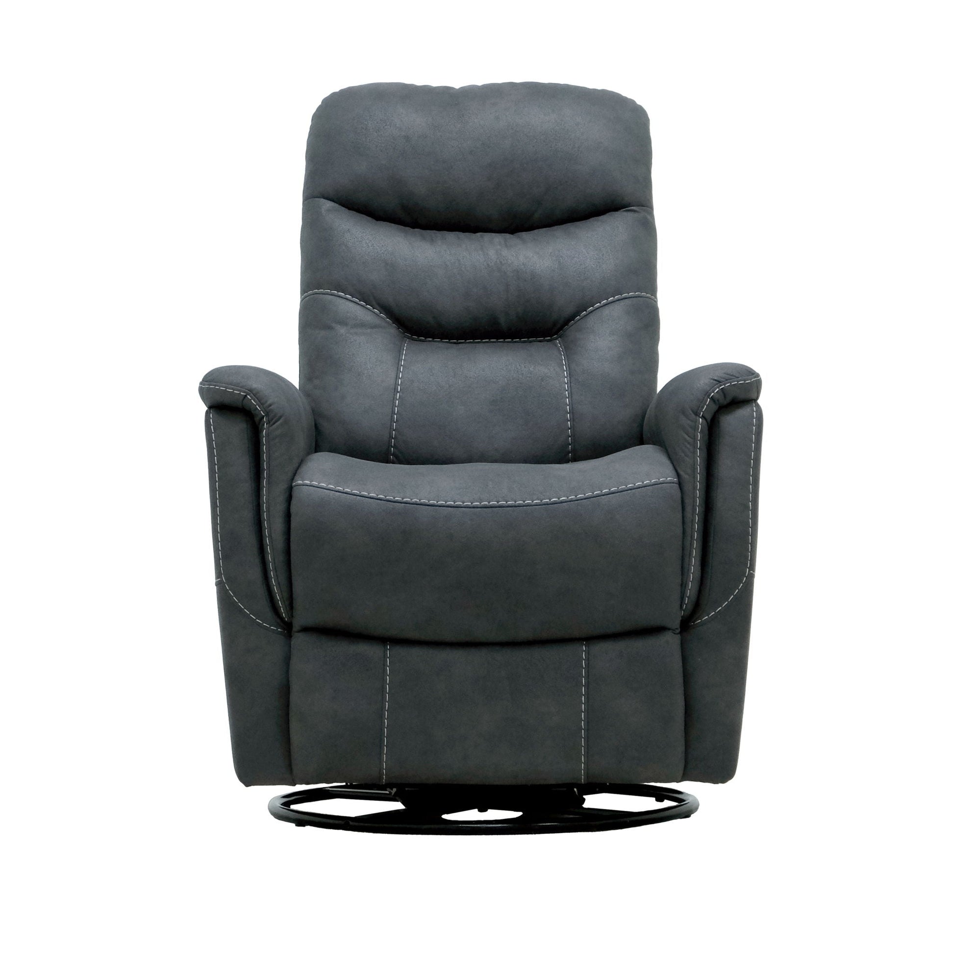 Ergonomic Shape Swivel Gliding Recliner Emerald Home