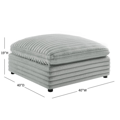 Jenny - Square Ottoman - Gray Ridgecrest Home