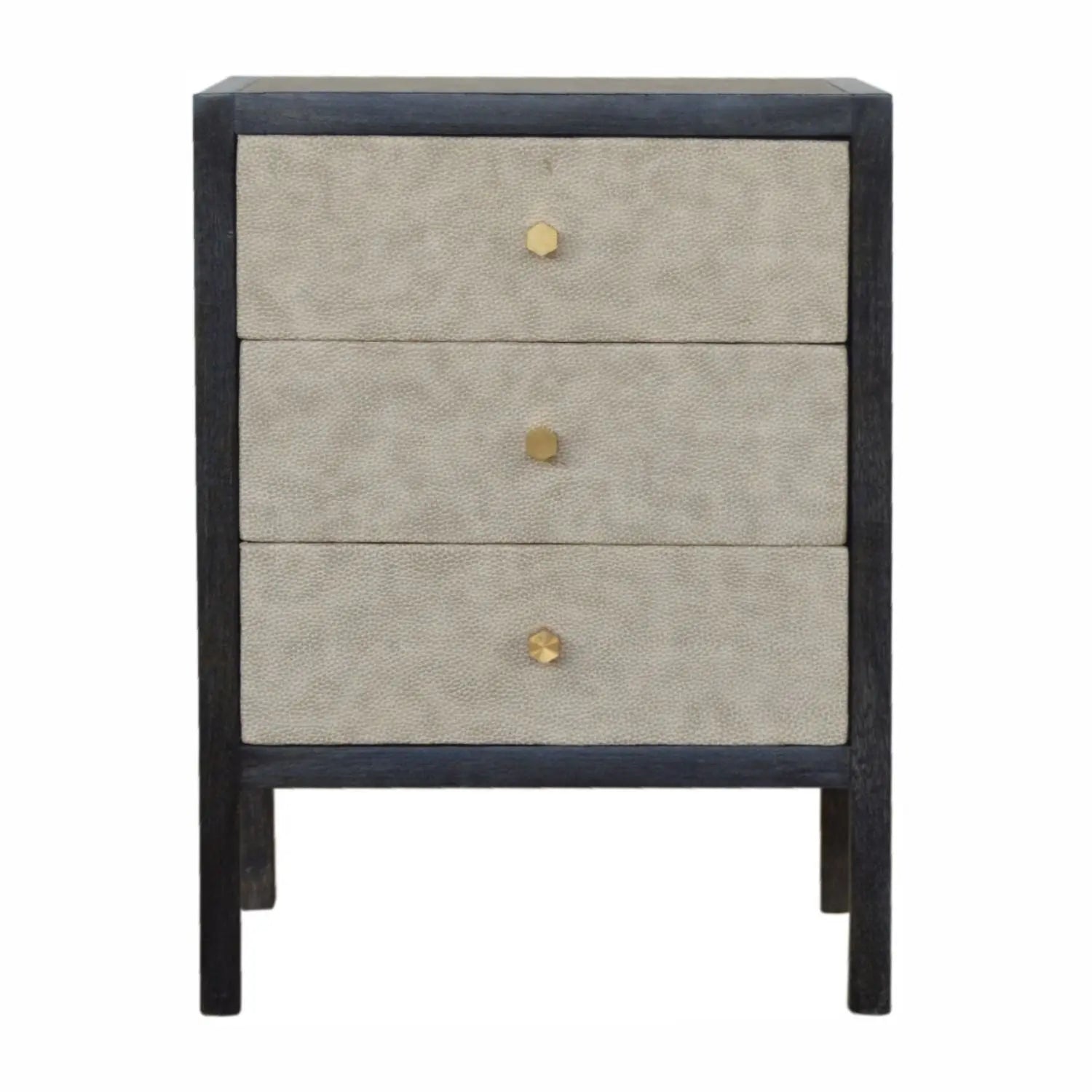 Nightstand, 3 Drawer - Black Artisan Furniture