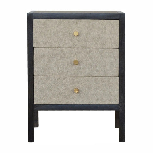 Nightstand, 3 Drawer - Black Artisan Furniture