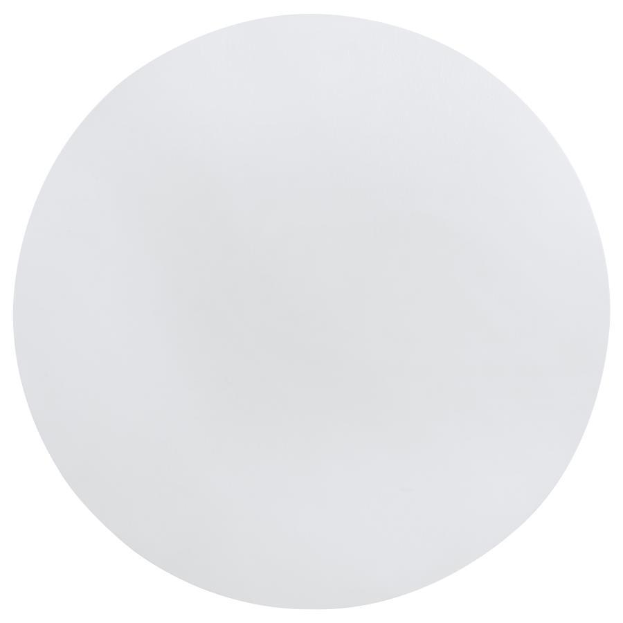 Judd - Round Dining Wood Table With Shelf - Pearl White Coaster Fine Furniture