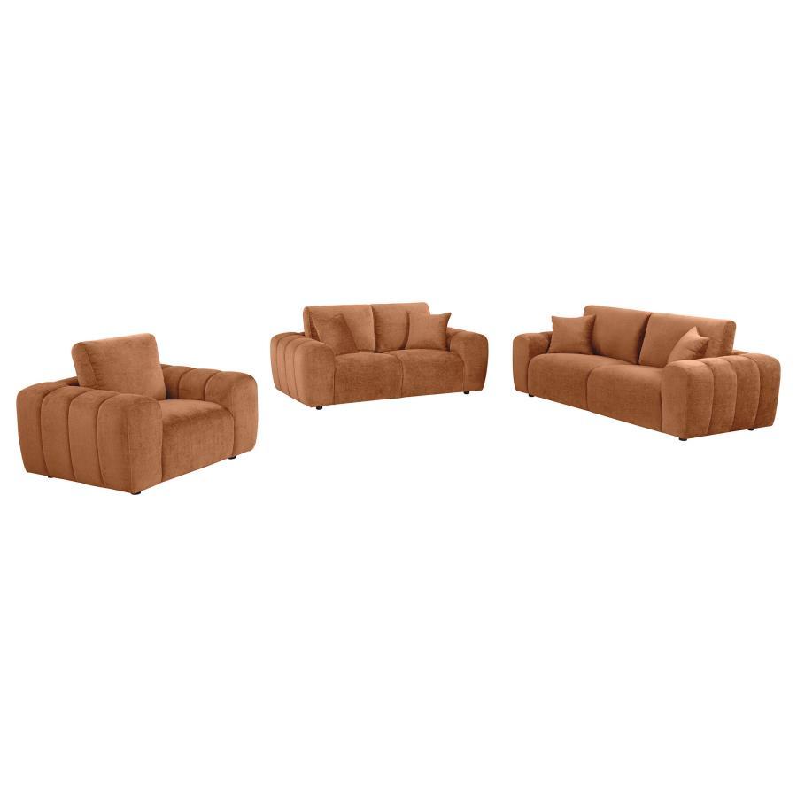 Burnett - Chenille Upholstered Sofa Set Coaster Fine Furniture