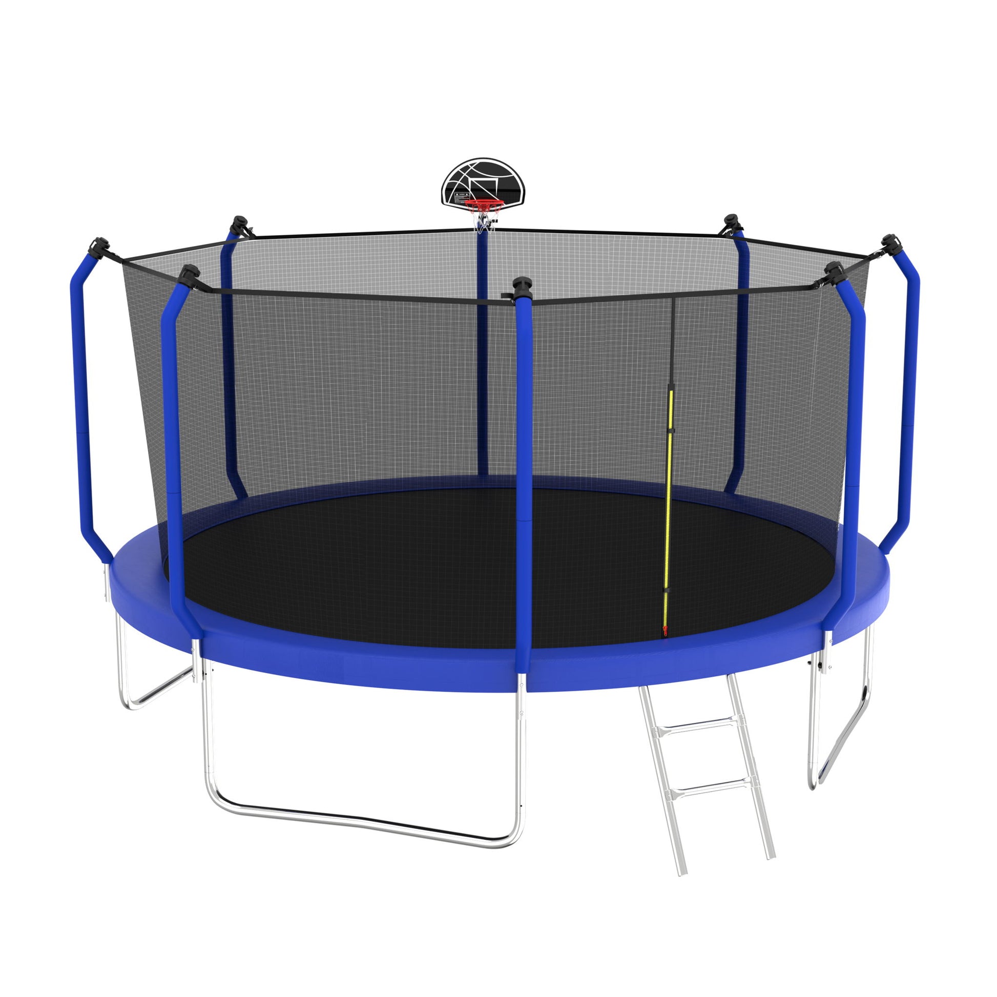 Trampoline With Basketball Hoop, Astm Approved Reinforced Type Outdoor Trampoline With Enclosure Net Daily Nest