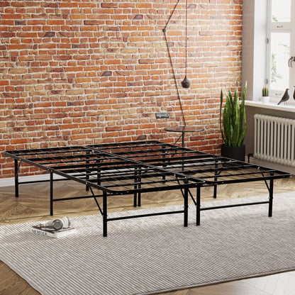 California King Size Bed Base, Mattress Foundation Bed Frame, Bedroom Furniture - Black Home Essentials