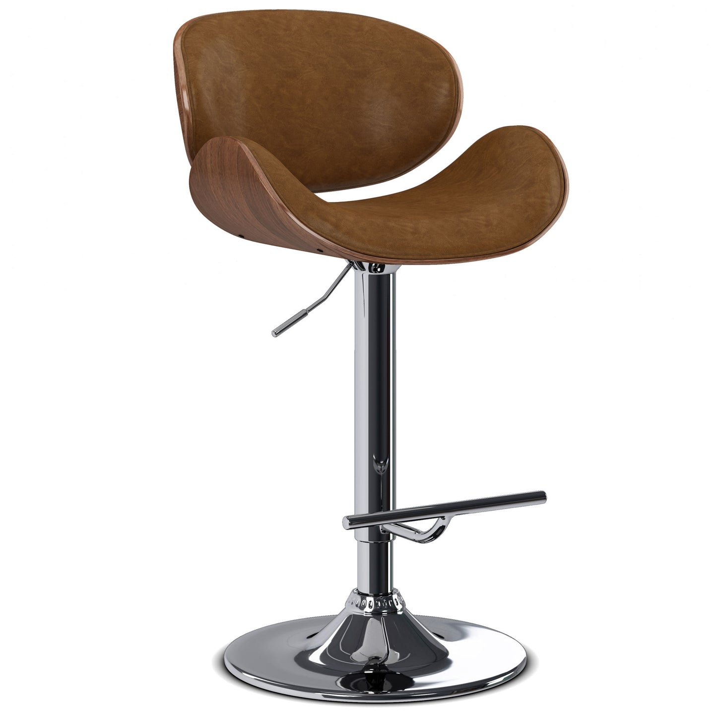 Marana - Multifunctional Handcrafted Bentwood Adjustable Swivel Bar Stool Simpli-Home