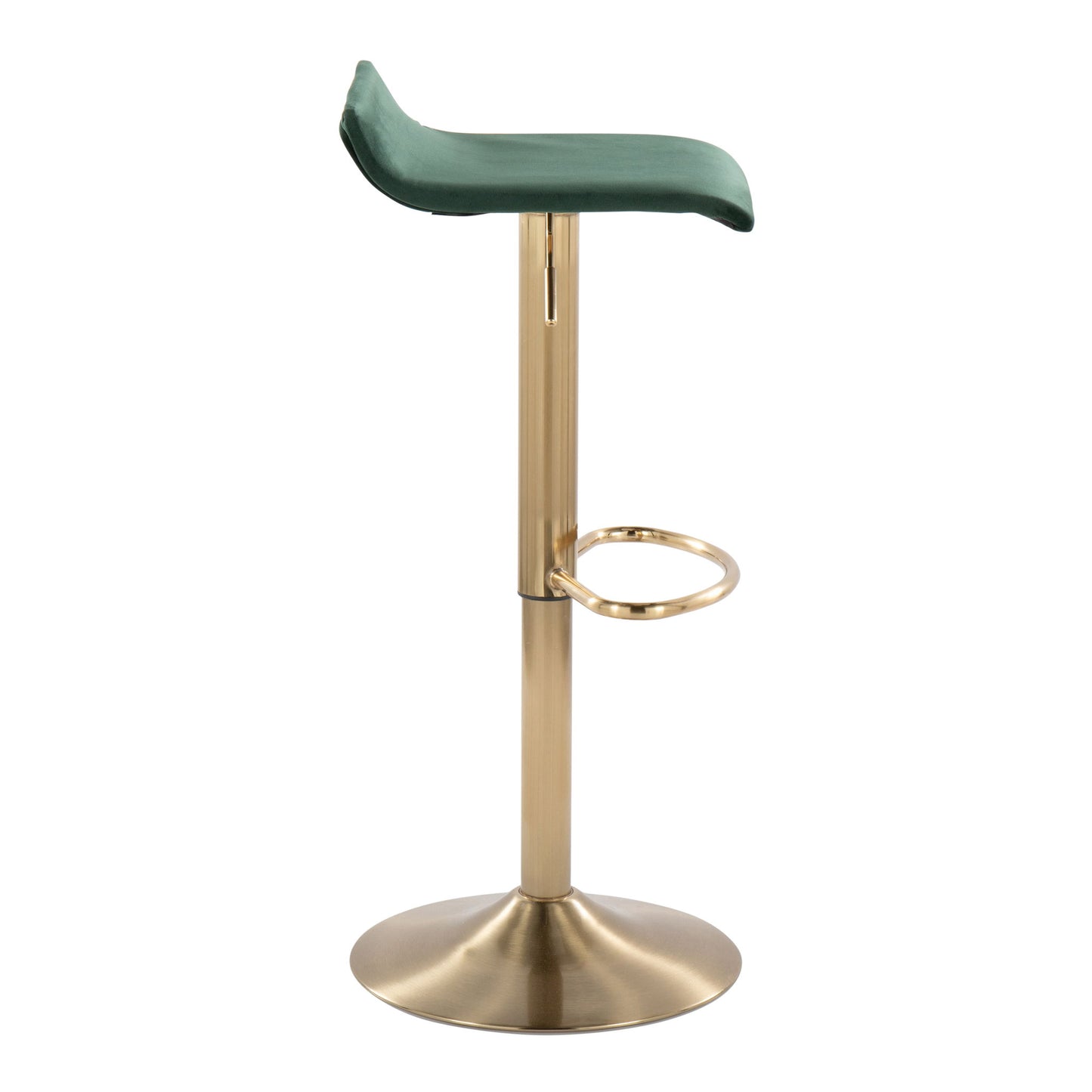 Ale - Contemporary Adjustable Height Barstool With Swivel With Oval Footrest (Set of 2) Lumi Source
