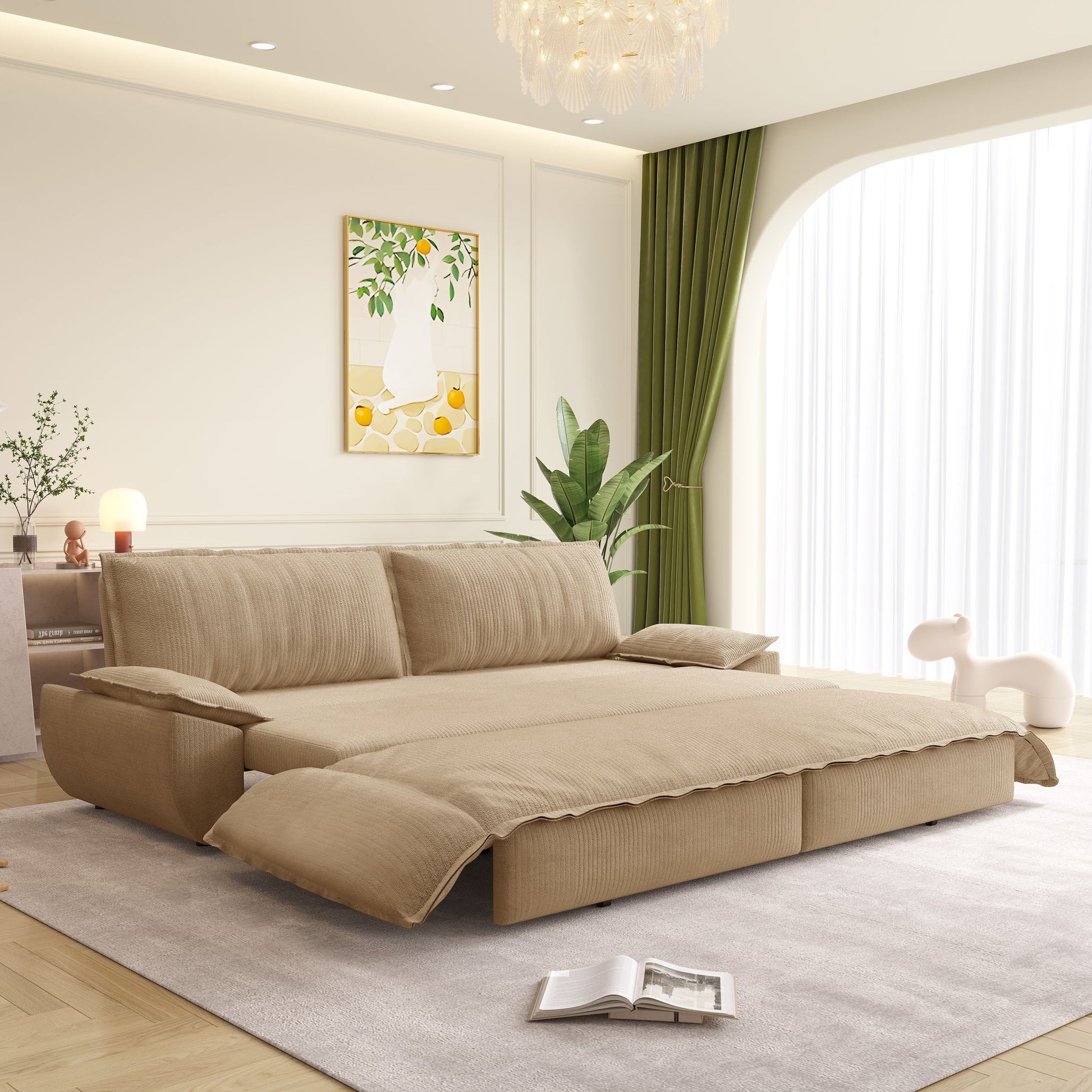 Queen Pull Out Bed, 3 In 1 Convertible Sleeper Sofa Home Essentials