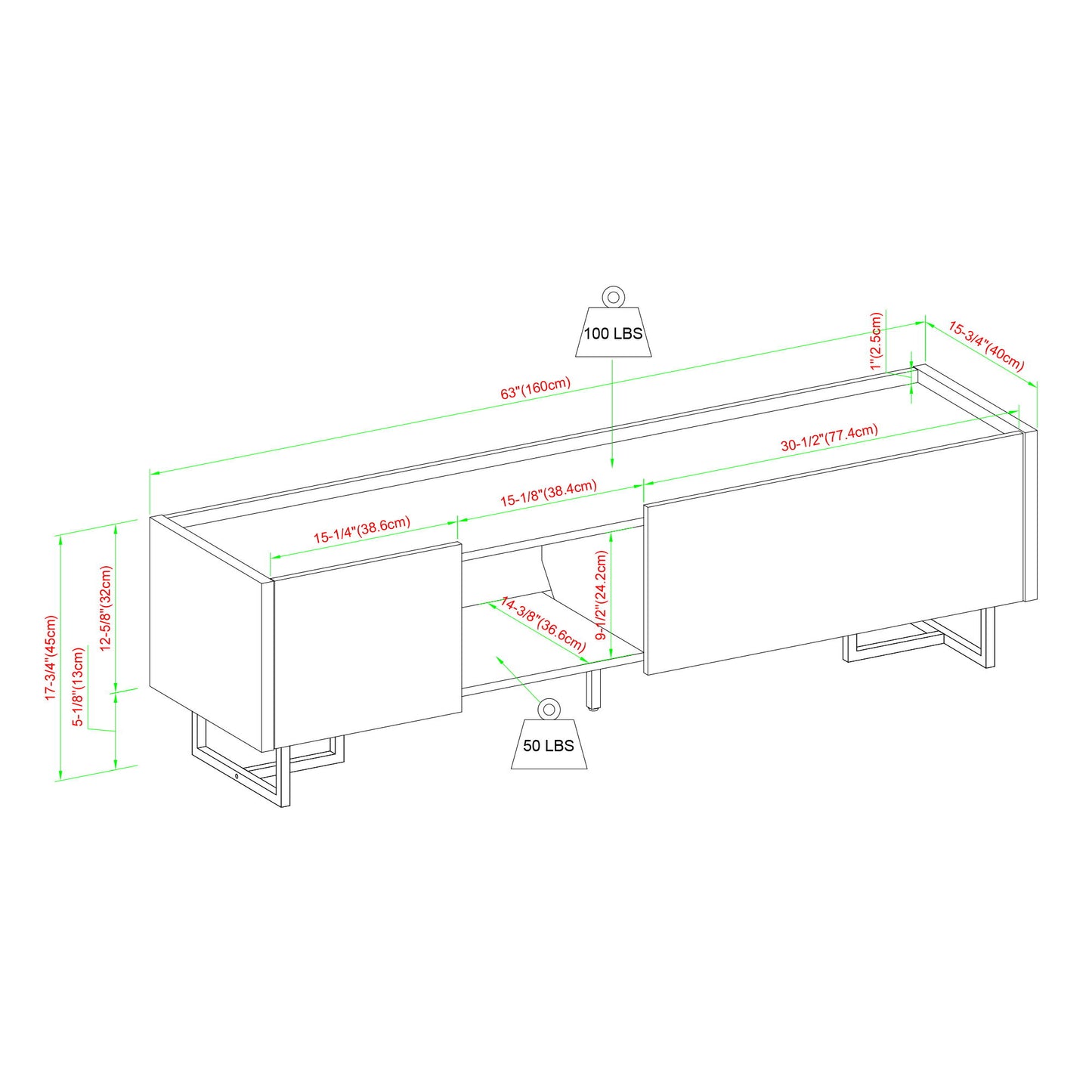 Contemporary Low Profile TV Stand