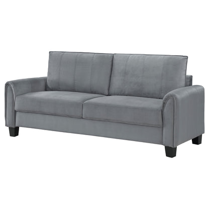 Dixon - Upholstered Sofa With Rounded Arms And Texture - Gray Furniture Max