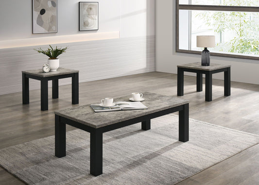 Theo - 3 Piece Cocktail Set - Concrete / Black Crown Mark
