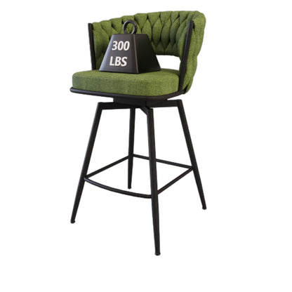 Bar Stool 360 Swivel With Back Footrest Home Essentials