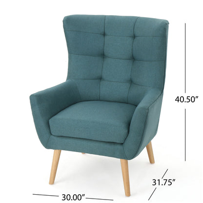 Club Chair With Rubberwood Legs Noble House