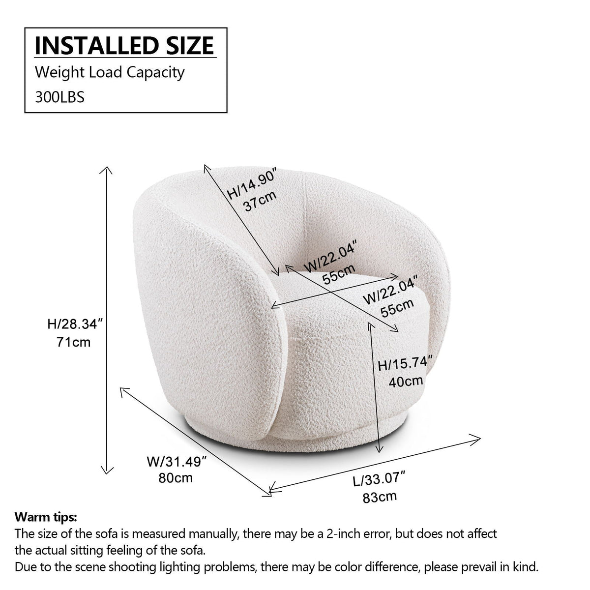 3 Piece Set Curved Sofa, Upholstered 3 Seater With Tight Curved Back For Living Room - White Home Essentials