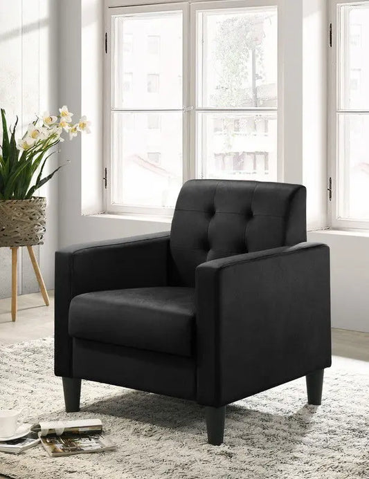 Hale - Velvet Accent Armchair With Tufting Lilola Home