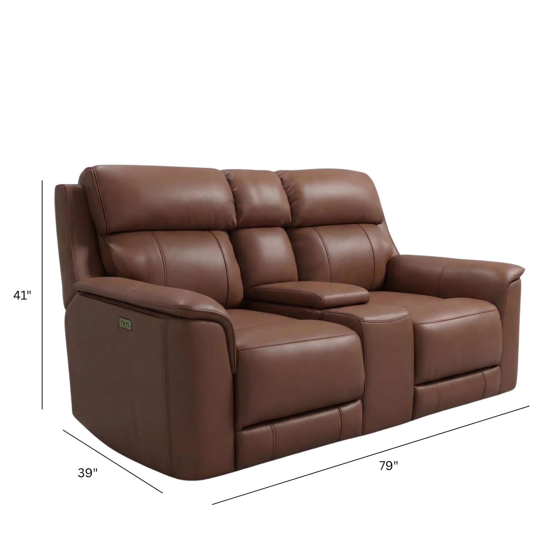 Oslo - Dual Power Reclining Loveseat With Console Home Essentials