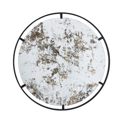 Theodor - Mirror With Industrial Design Round Mirror With Metal Frame For Wall Decor & Entryway Console Lean Against Wall - Black Daily Nest