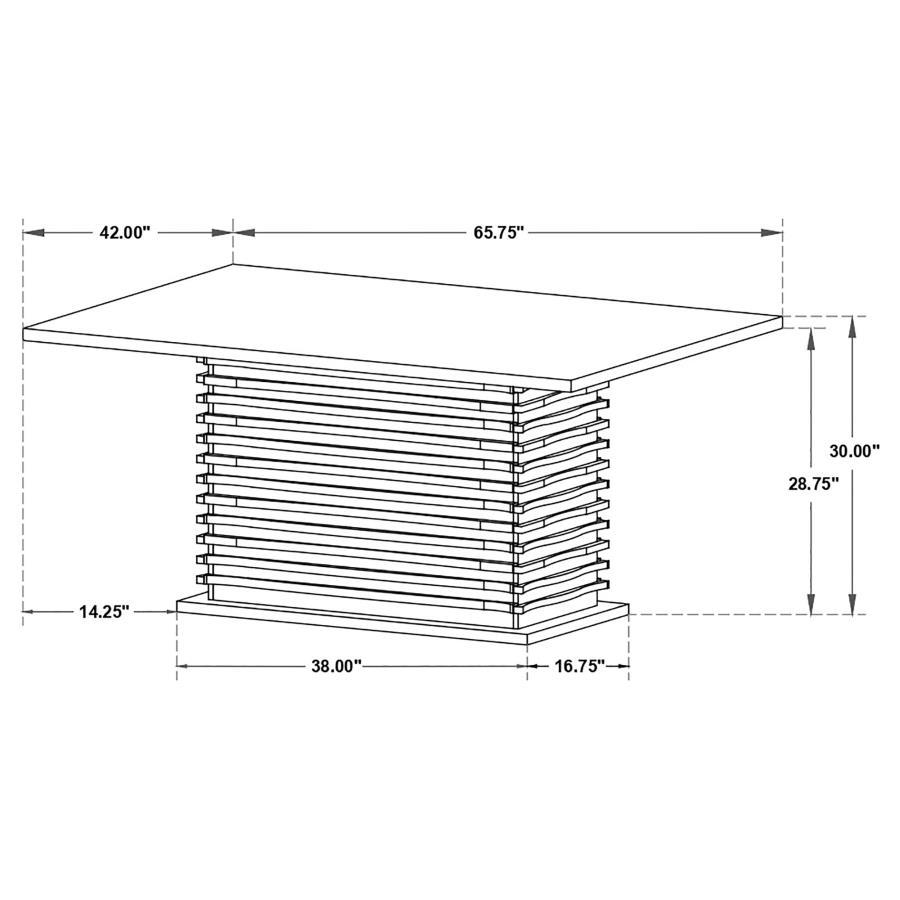 Stanton - Rectangular Dining Table - Black CoasterEssence