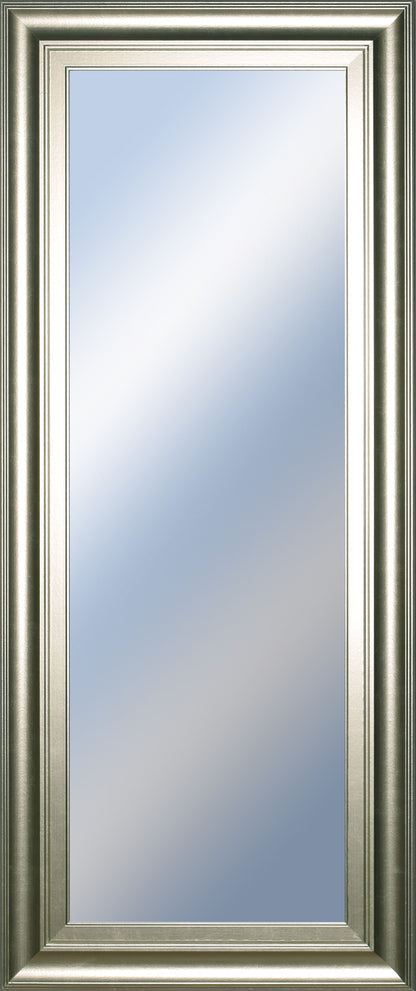 18x42 Decorative Framed Wall Mirror By Classy Art Promotional Mirror Frame #42 - Pearl Silver