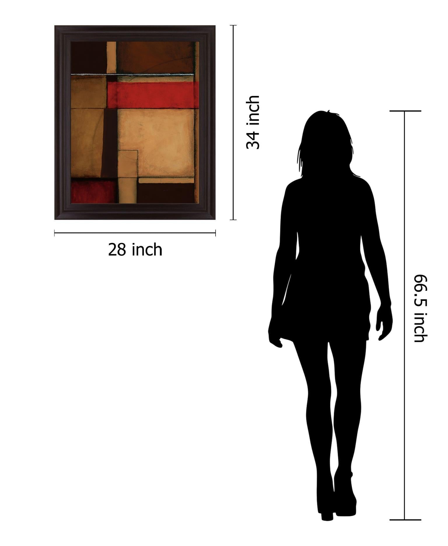 Crimson Modular - 28" x 34" Framed Wall Art Classy Art