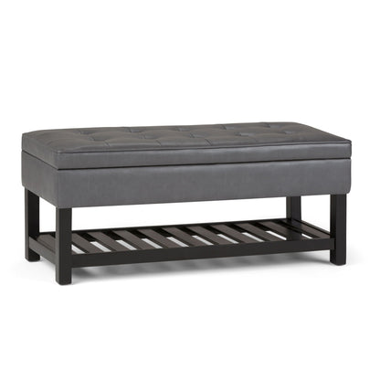 Cosmopolitan - Storage Ottoman Bench With Open Bottom Simpli-Home