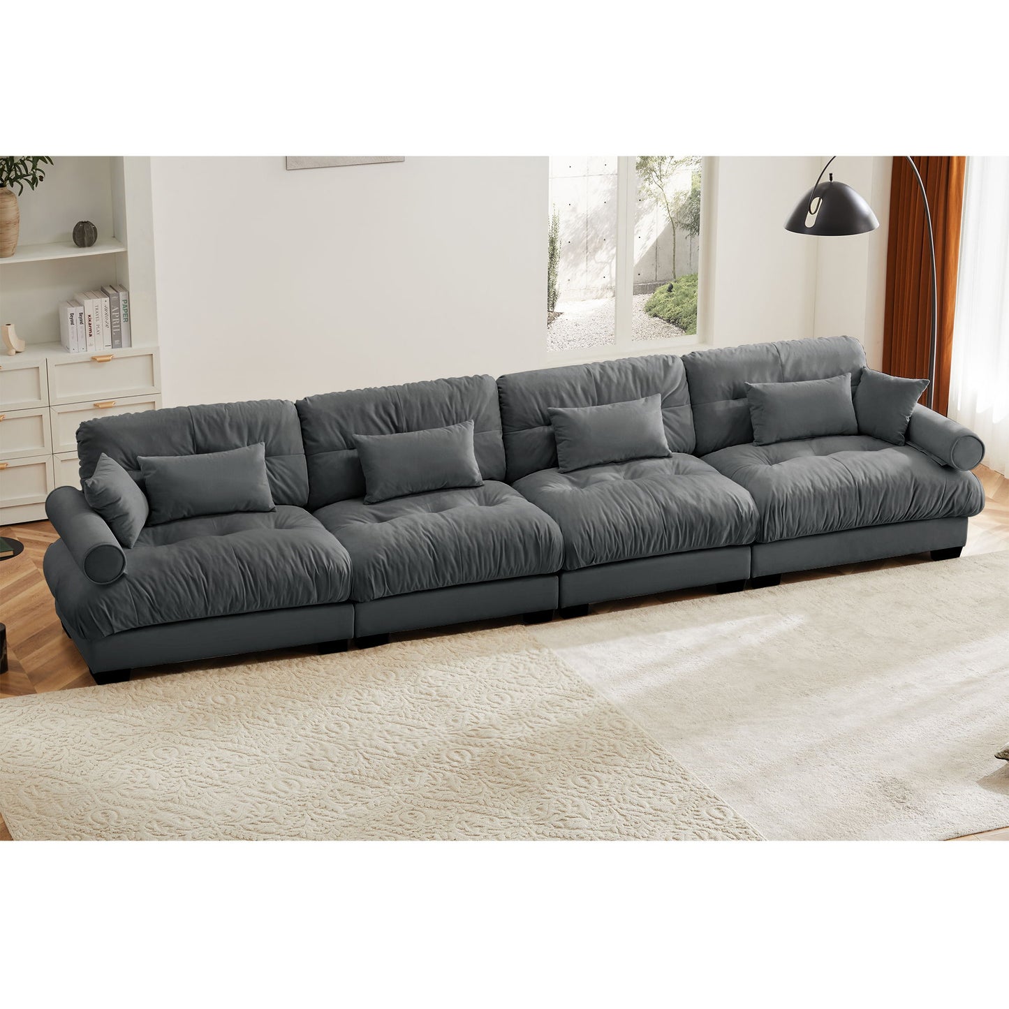 Super Comfort Oversized Modular Sectional Sofa, Deep Seat Convertible L Shaped Couch Home Essentials