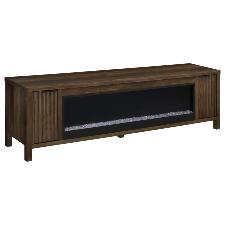 Carey - 79" TV Stand Fireplace Media Console - Dark Pine Coaster Fine Furniture