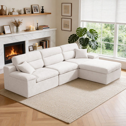 Corner Chaise Sofa With High Backrest Home Essentials