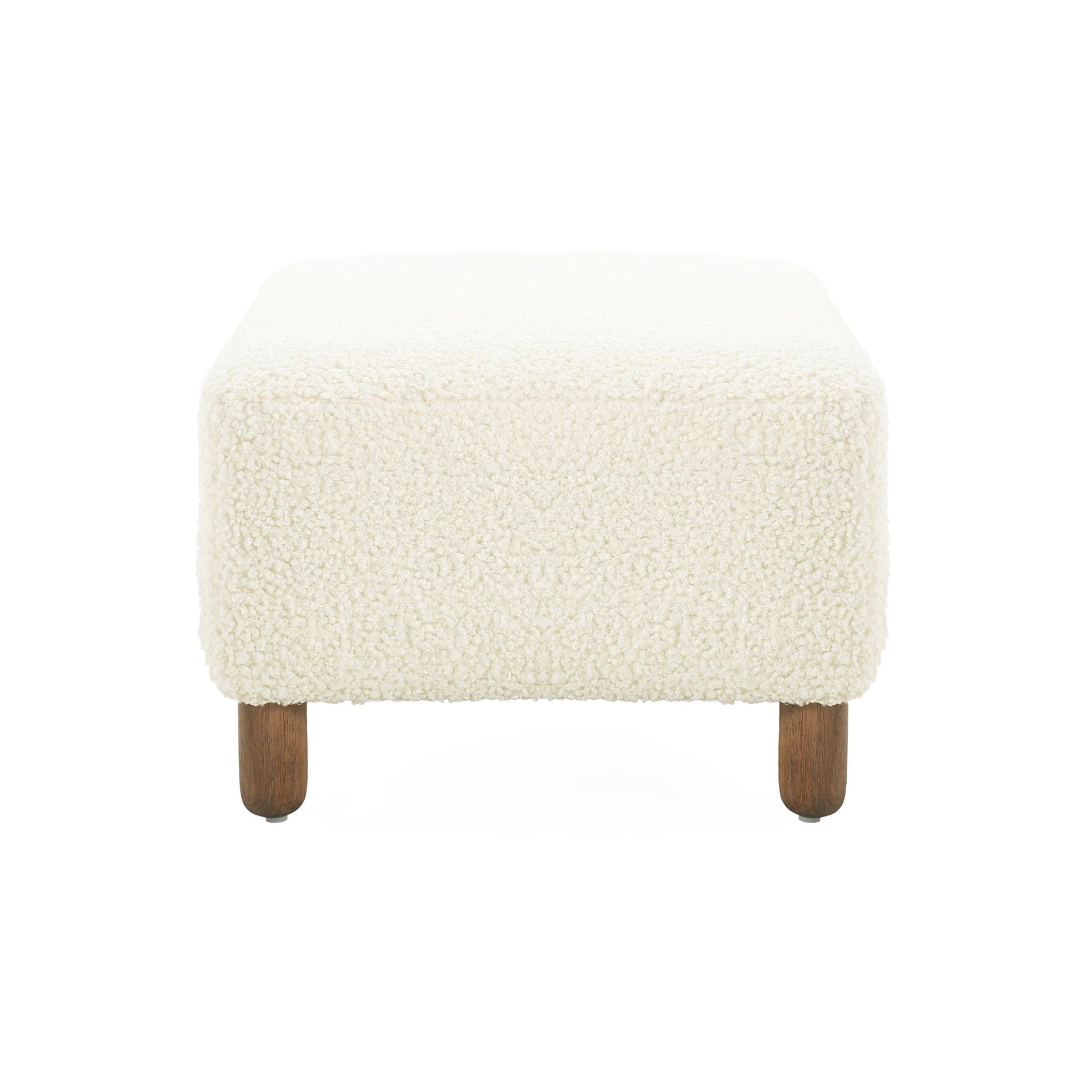Contemporary Ottoman With Foam Cushion And Durable Upholstery Noble House